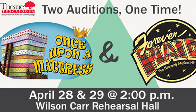 Once upon a mattress & Forever plaid double audition flier