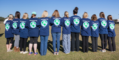 Group of people in Diabetes Walk T-Shirts