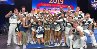 Group photo of 2019 team of SSCC Cheer
